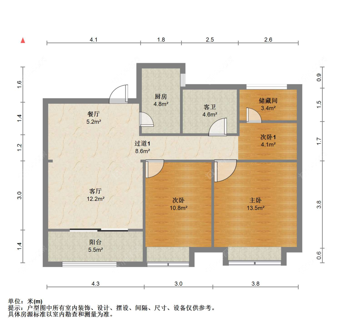 苏州金科廊桥雅苑在售二手房源户型图_小牛看房