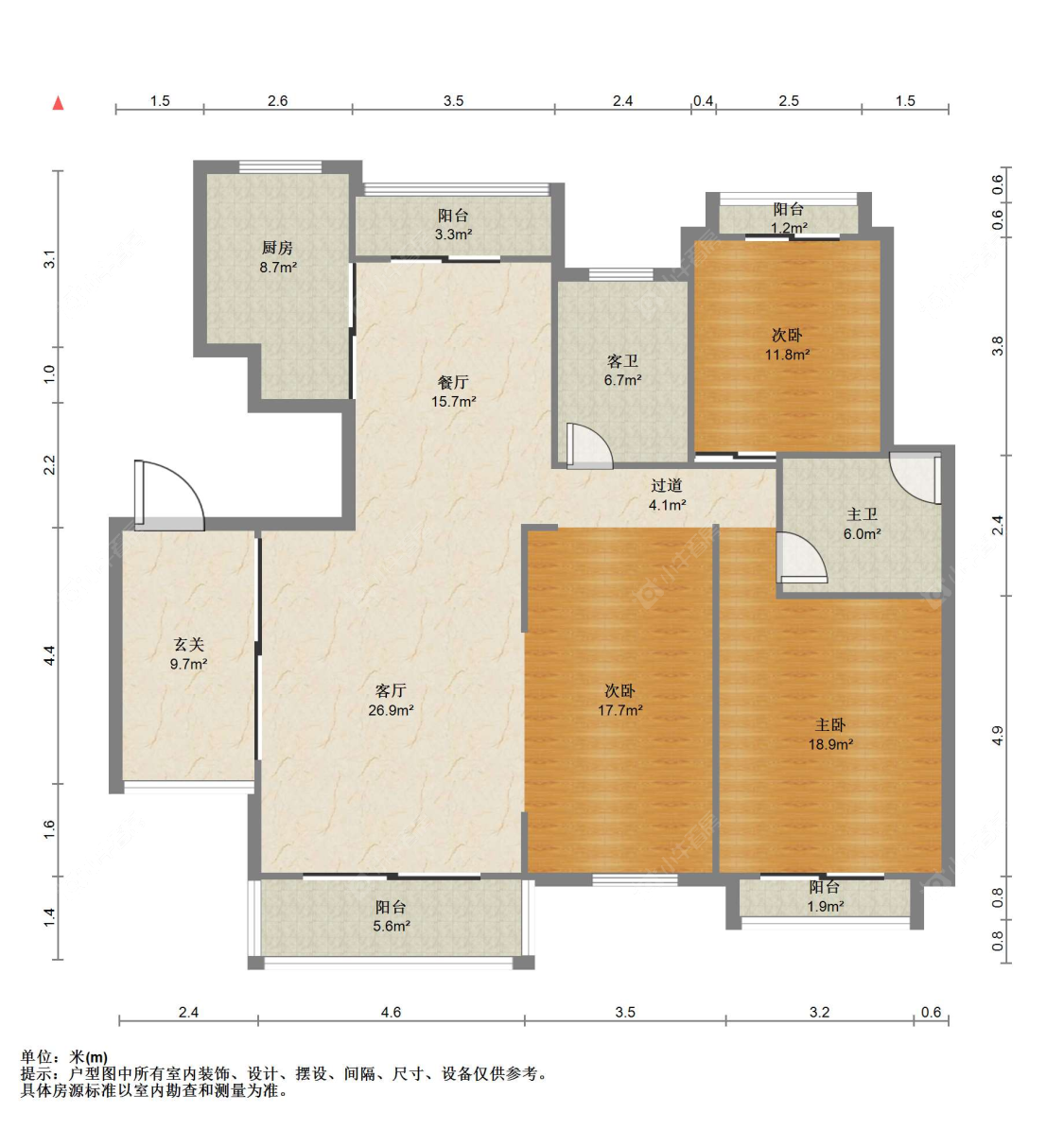 苏州湖滨国际在售二手房源户型图_小牛看房