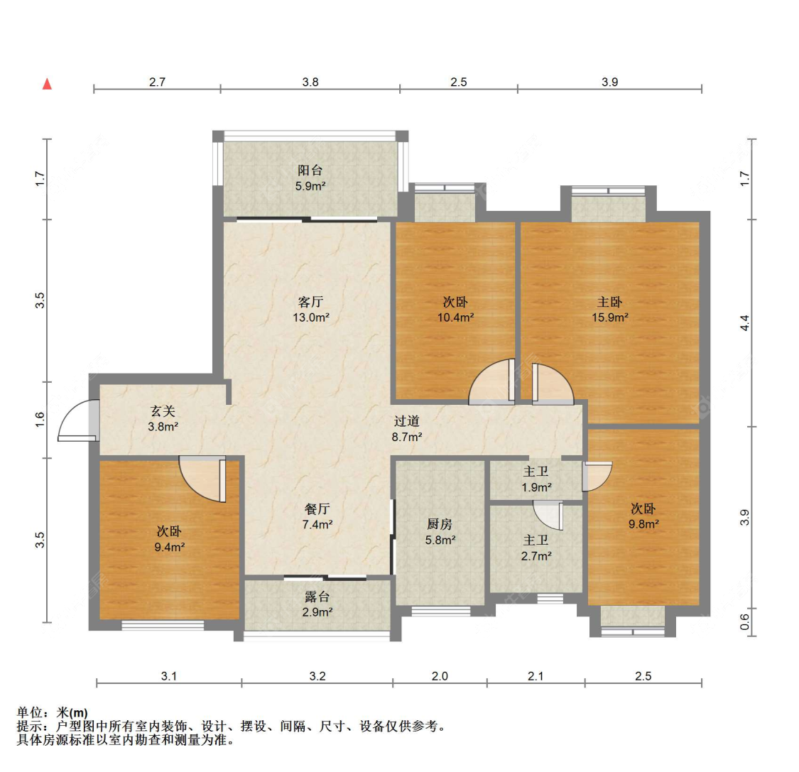 苏州碧桂园水蓝湾在售二手房源户型图_小牛看房