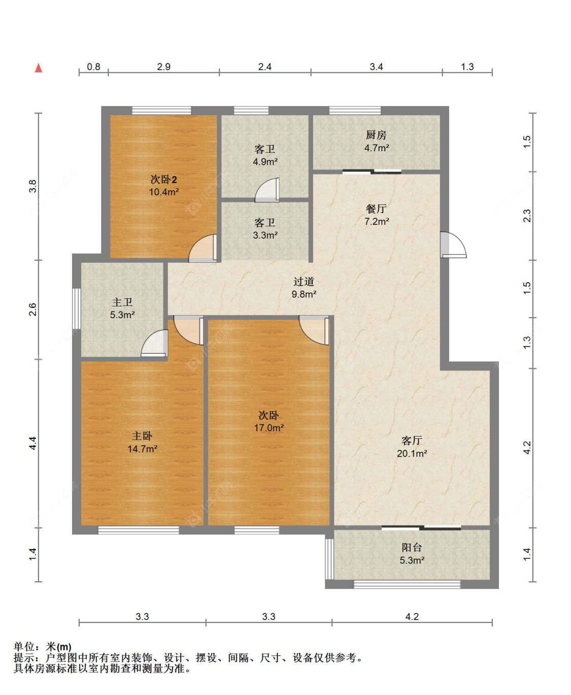 苏州西溪花苑在售二手房源户型图_小牛看房