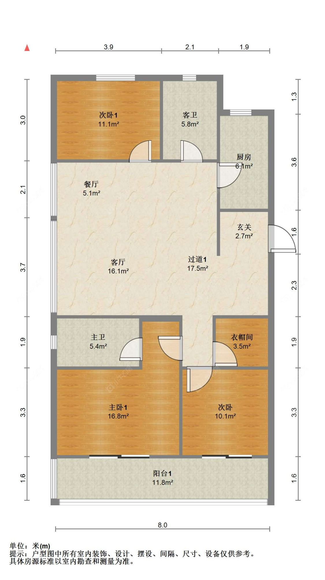 苏州金茂鸣悦棠前雅园在售二手房源户型图_小牛看房