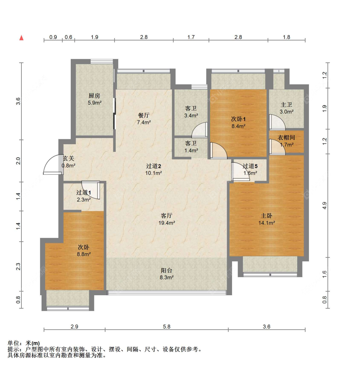 苏州天璞花园在售二手房源户型图_小牛看房