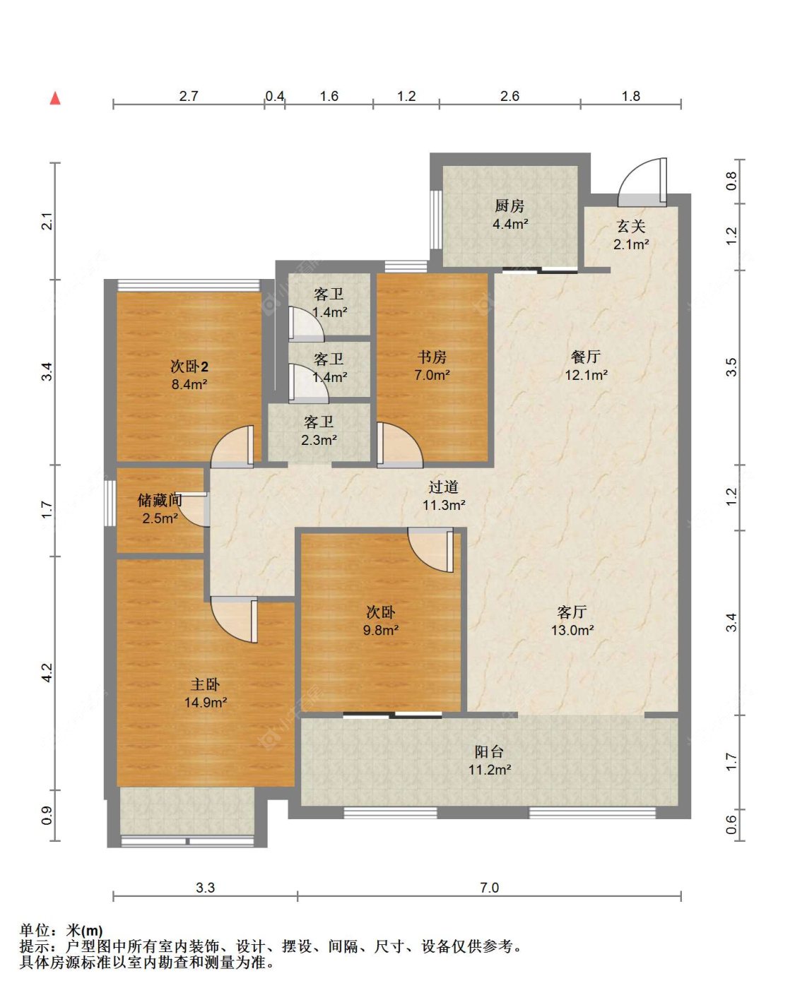 苏州翡翠公馆在售二手房源户型图_小牛看房