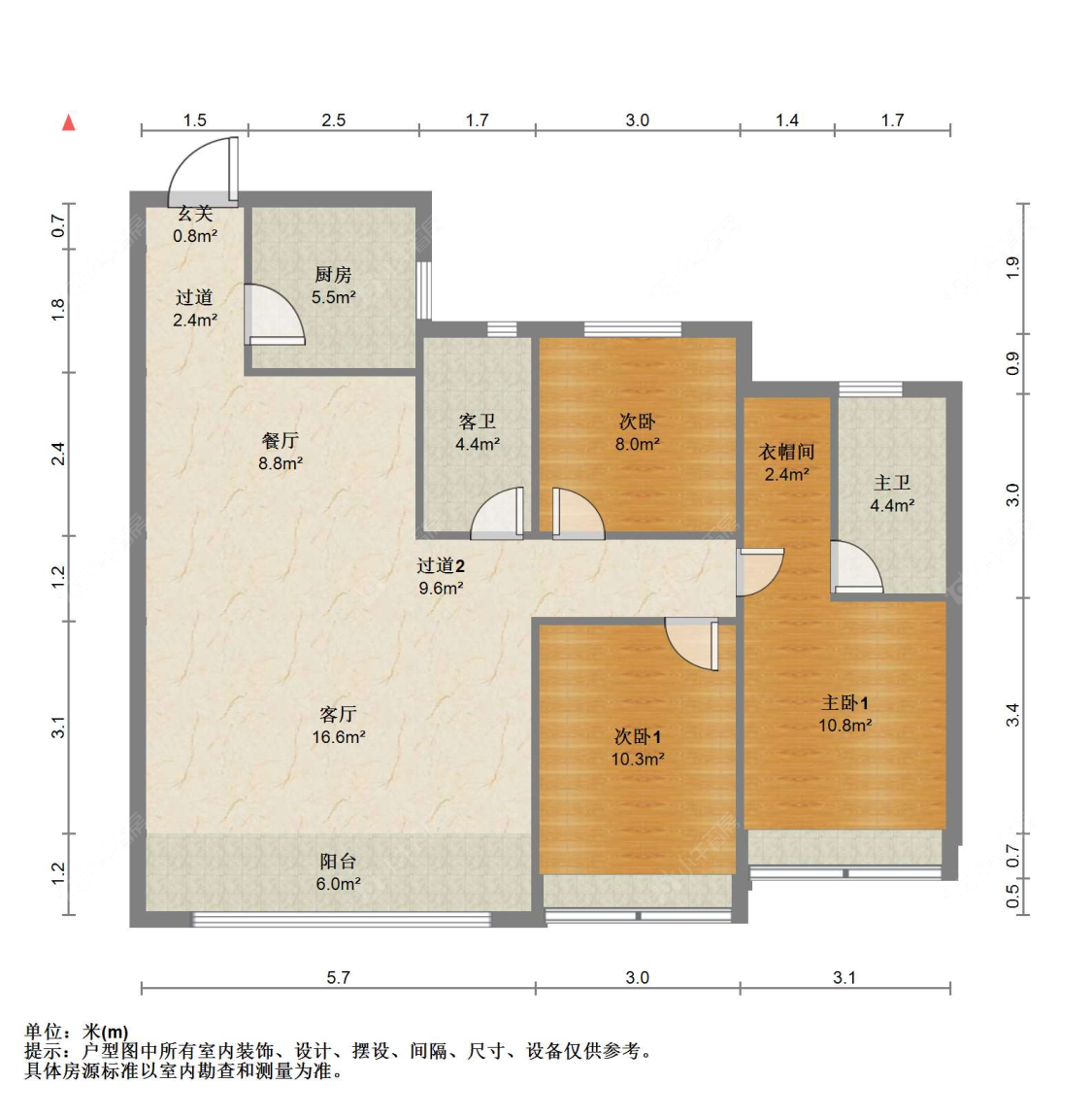 苏州金茂鸣悦棠前雅园在售二手房源户型图_小牛看房