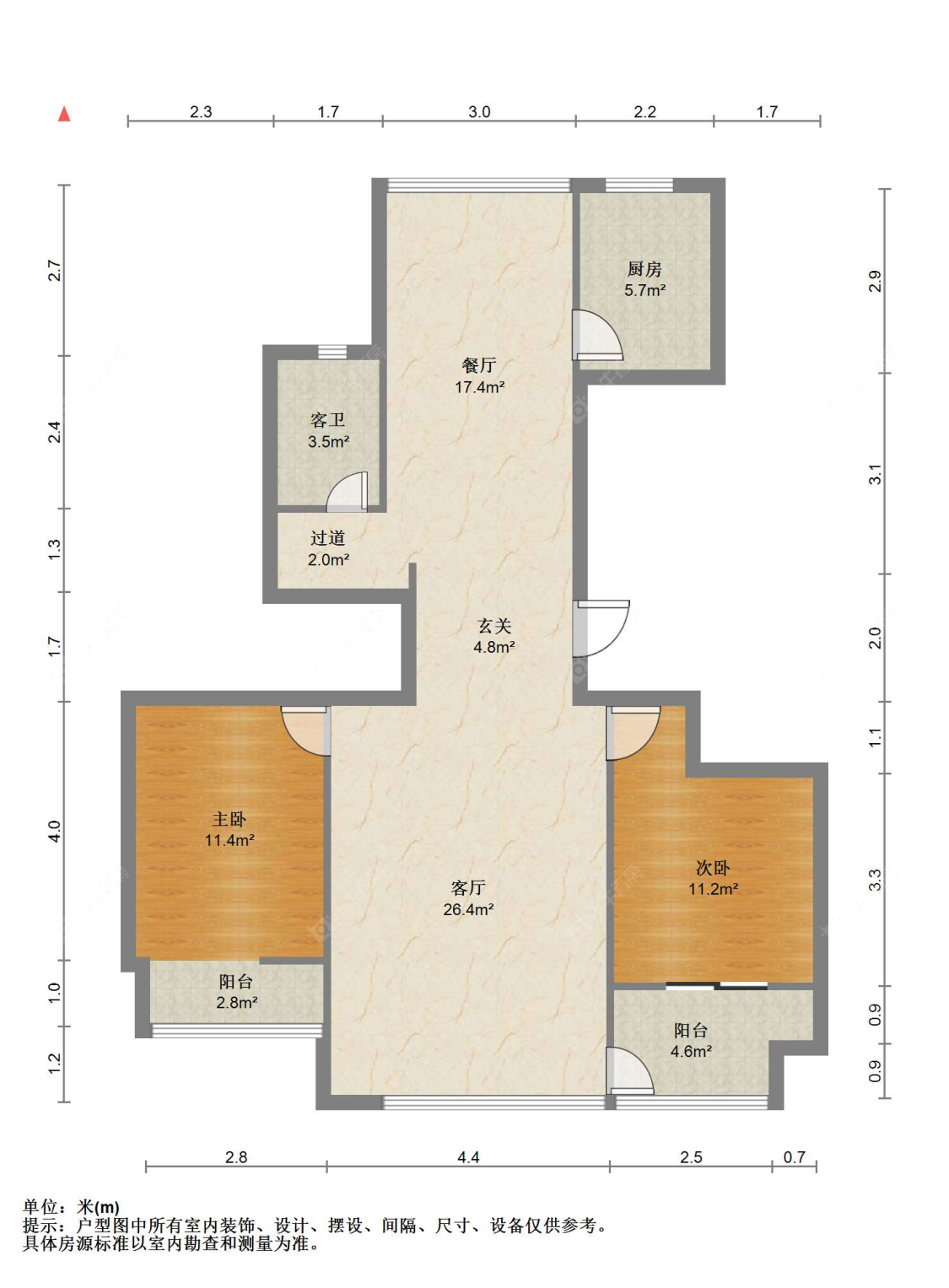 苏州世茂九溪墅(住宅)在售二手房源户型图_小牛看房
