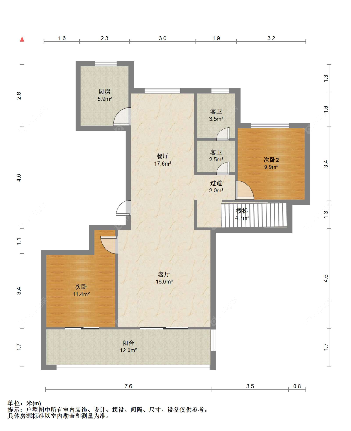 苏州世茂九溪墅(住宅)在售二手房源户型图_小牛看房