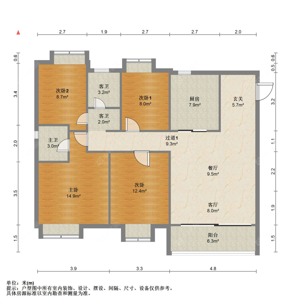 苏州万科公园大道在售二手房源户型图_小牛看房