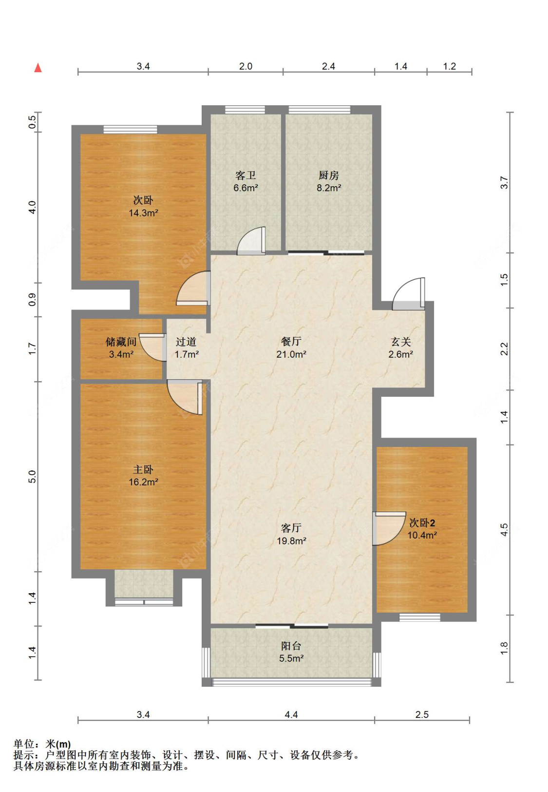 苏州景江花园在售二手房源户型图_小牛看房