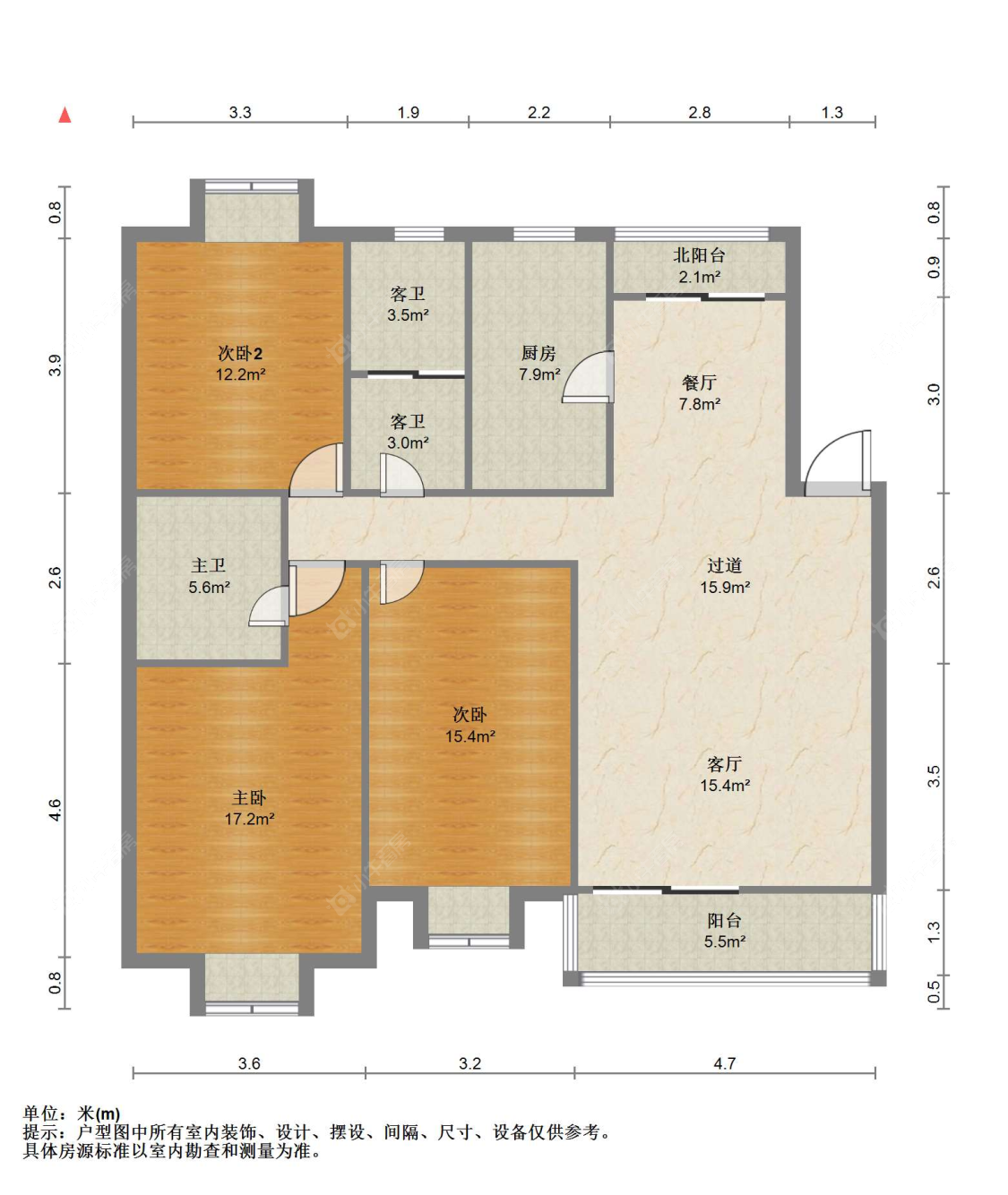 苏州长江新城花园在售二手房源户型图_小牛看房