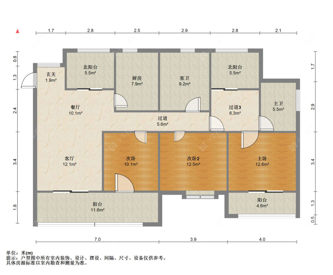 苏州阳光锦程东区在售二手房源户型图_小牛看房