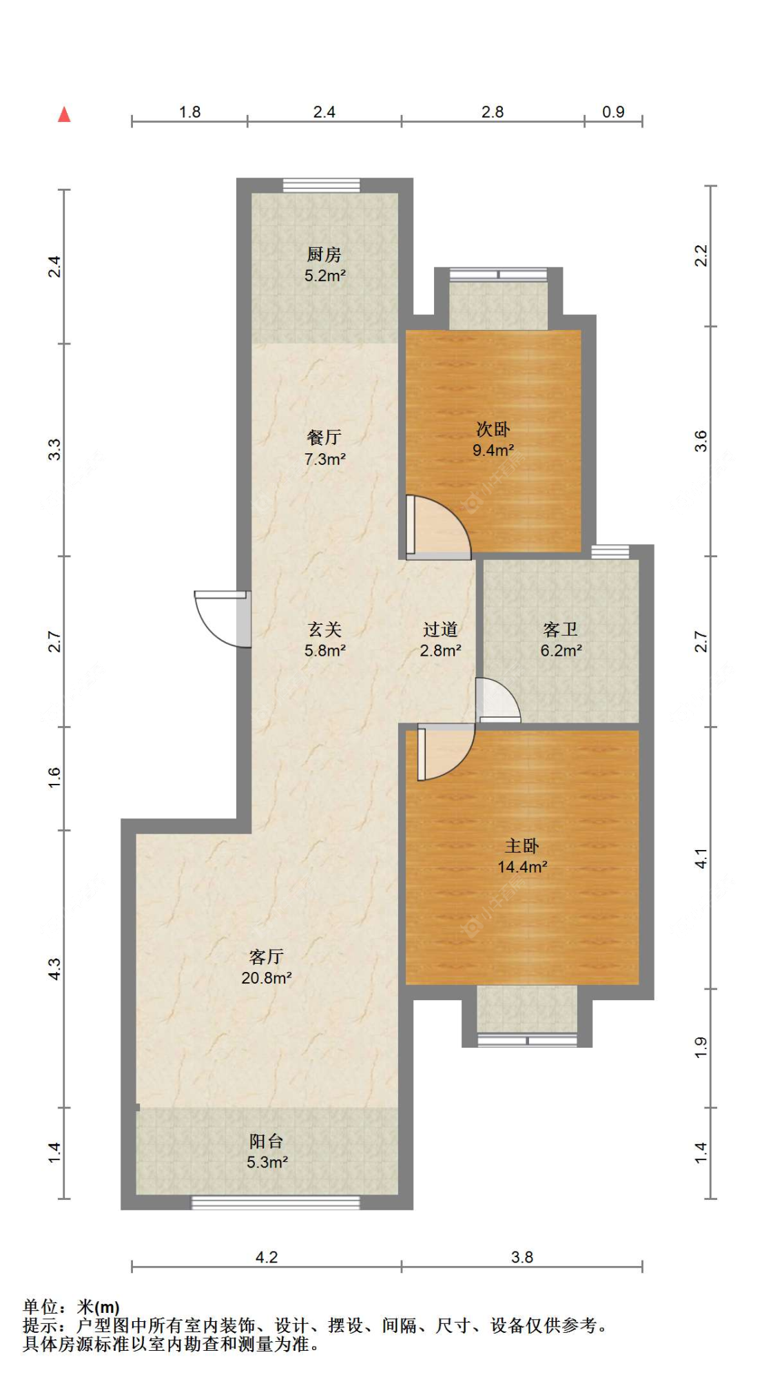 苏州新乘北苑在售二手房源户型图_小牛看房