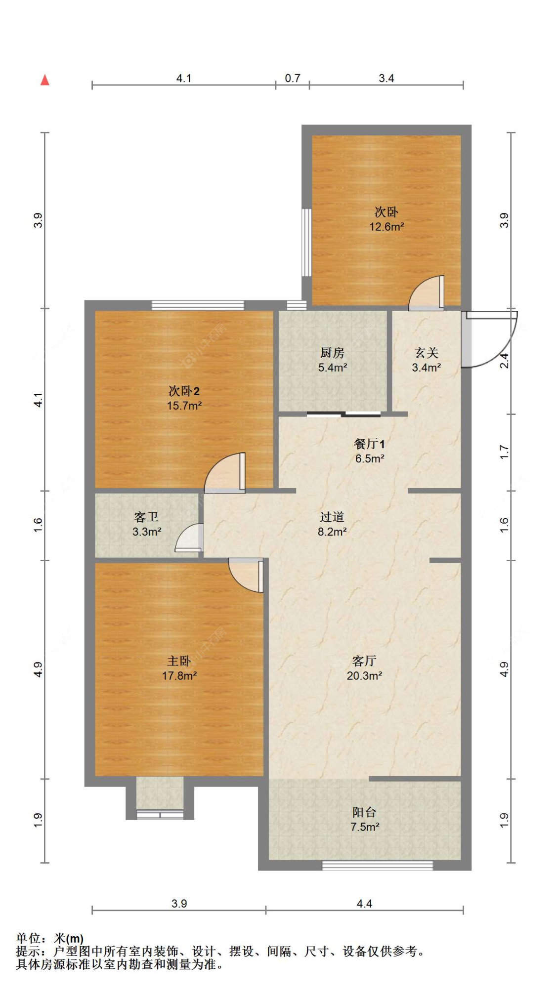 苏州世茂九溪墅(住宅)在售二手房源户型图_小牛看房