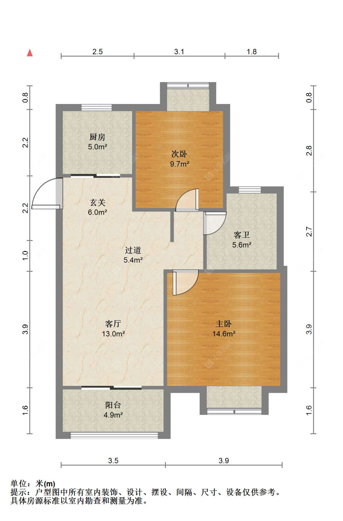 苏州锦鲤花园在售二手房源户型图_小牛看房