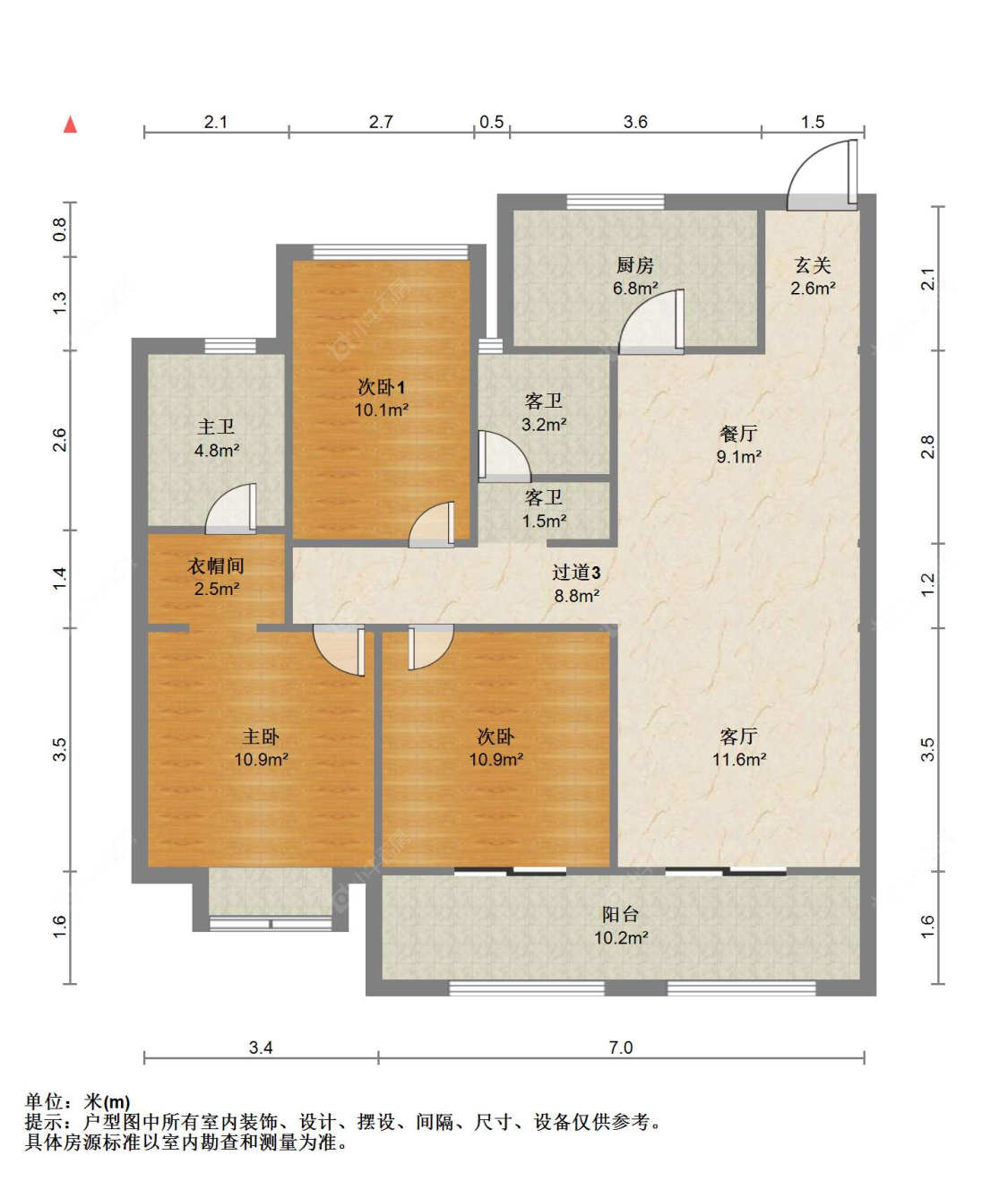 苏州翡翠公馆在售二手房源户型图_小牛看房