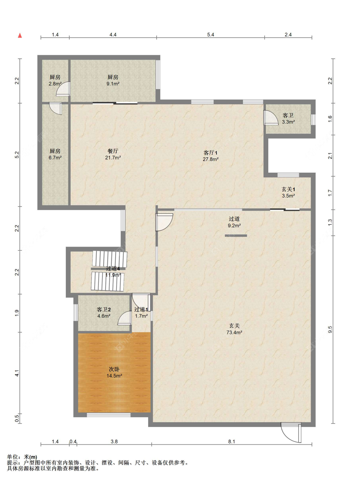 苏州世茂九溪墅(别墅)在售二手房源户型图_小牛看房