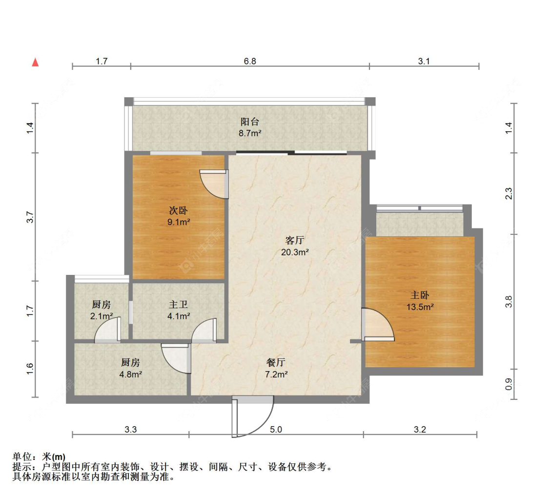 苏州碧桂园水蓝湾在售二手房源户型图_小牛看房