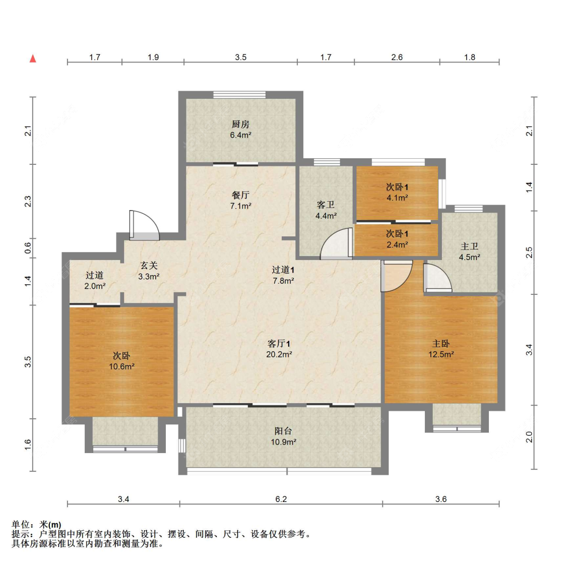苏州金厦阳光经典花园在售二手房源户型图_小牛看房