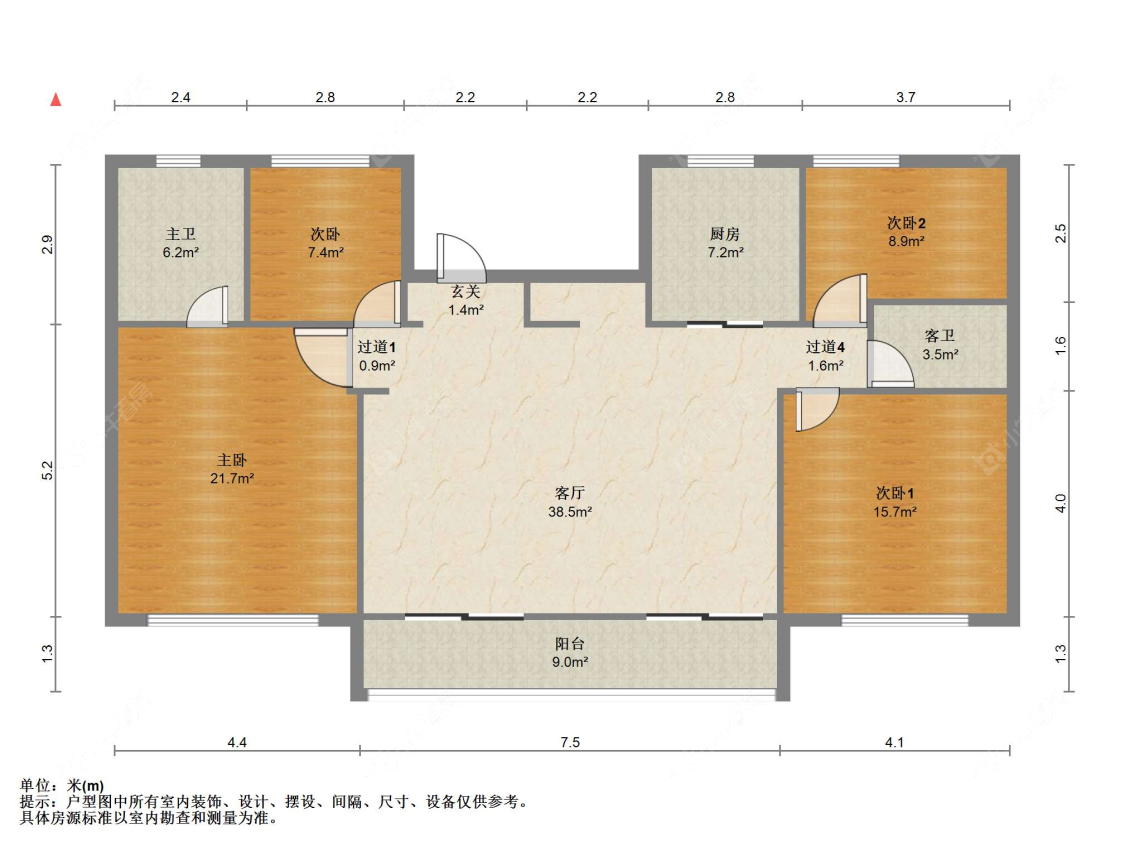 苏州珑樾花园在售二手房源户型图_小牛看房