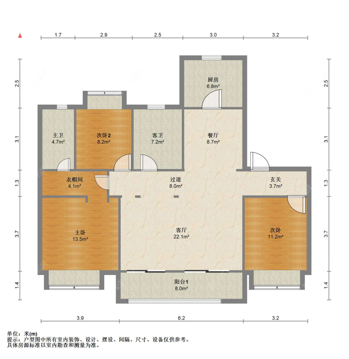 苏州金茂滨湖名邸在售二手房源户型图_小牛看房