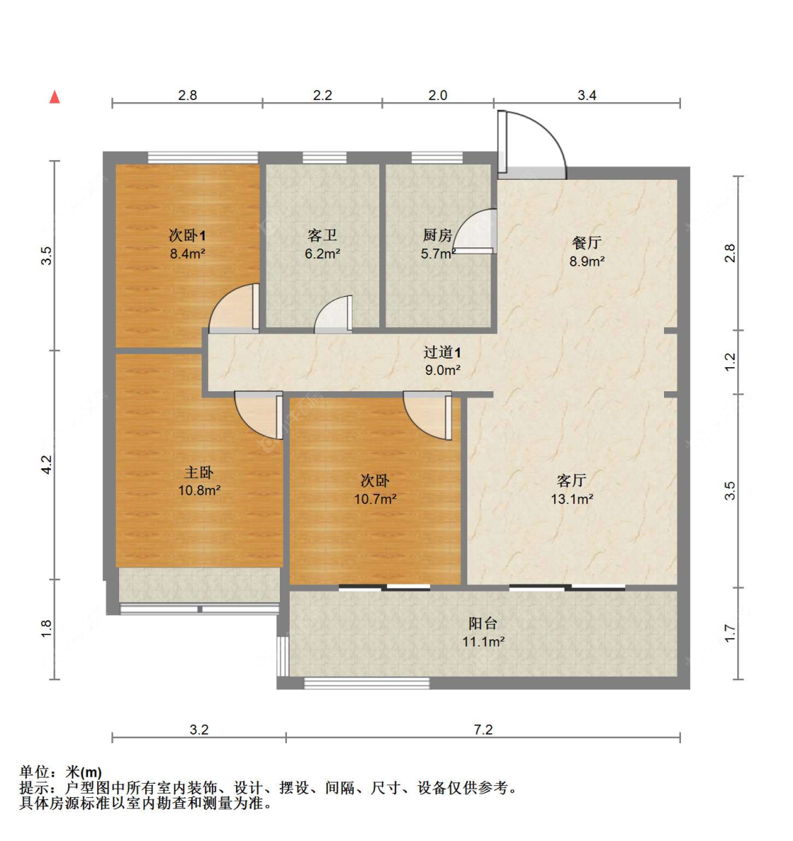 苏州金茂鸣悦棠前雅园在售二手房源户型图_小牛看房