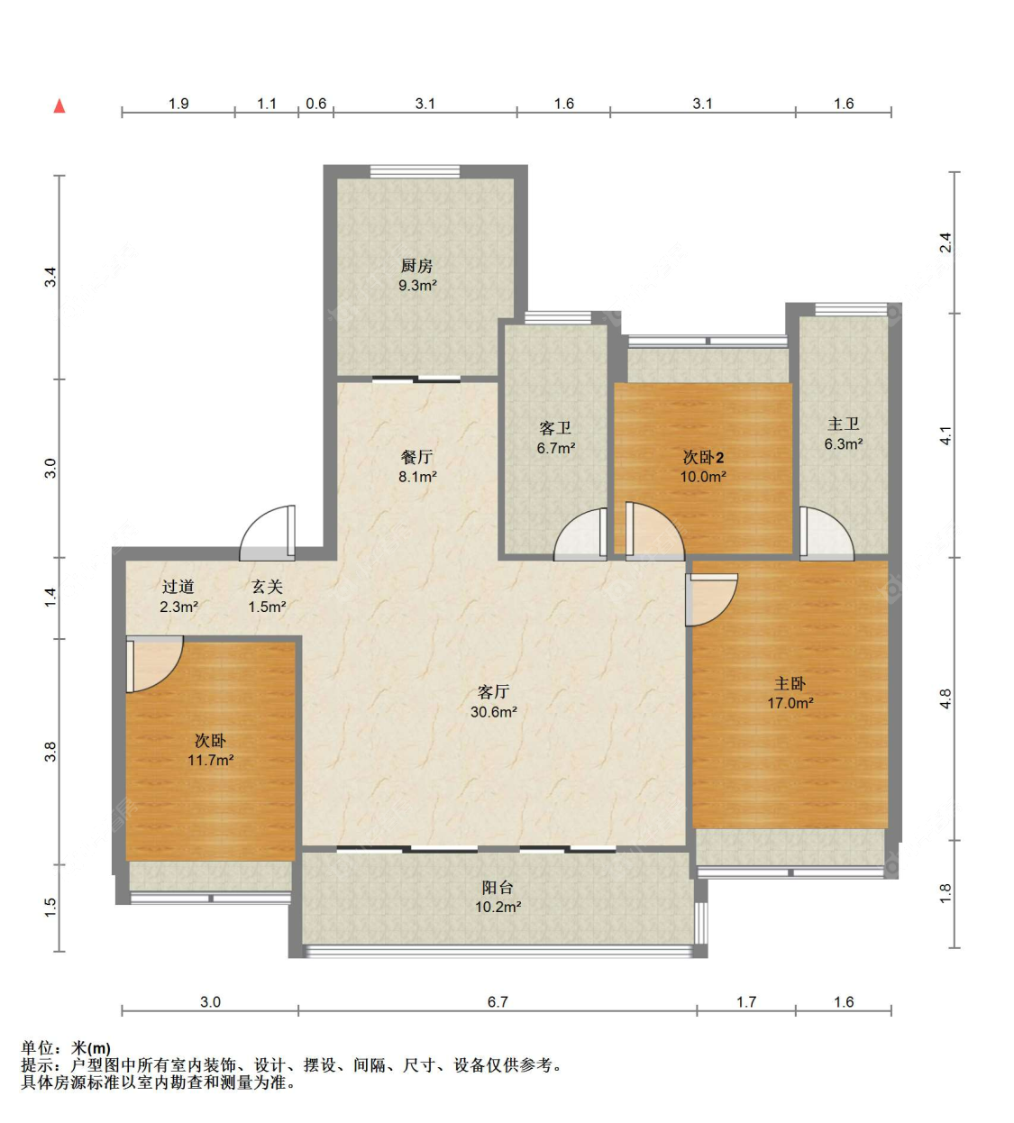 苏州金茂滨湖名邸在售二手房源户型图_小牛看房