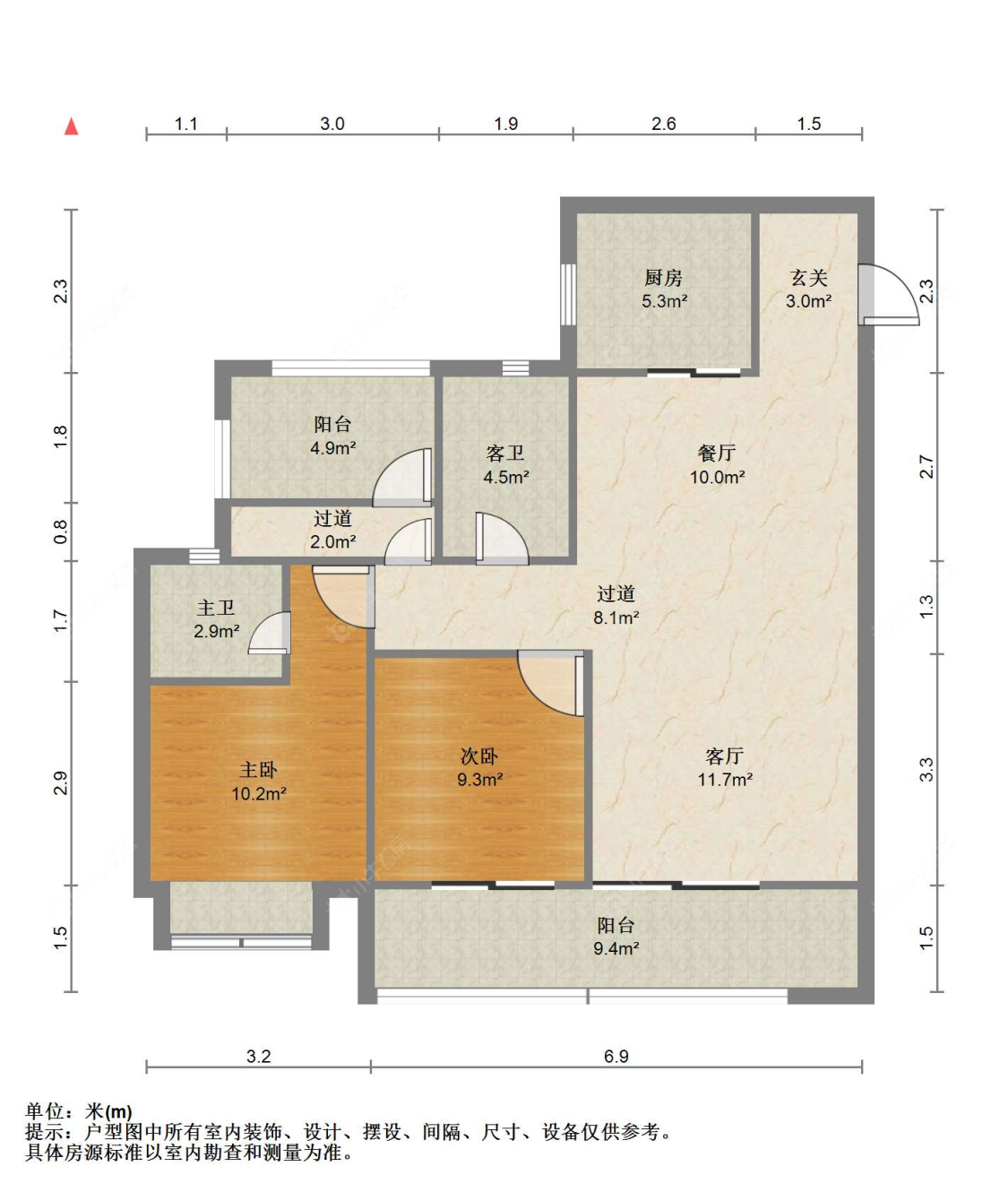 苏州建发御璟湾(东区)在售二手房源户型图_小牛看房
