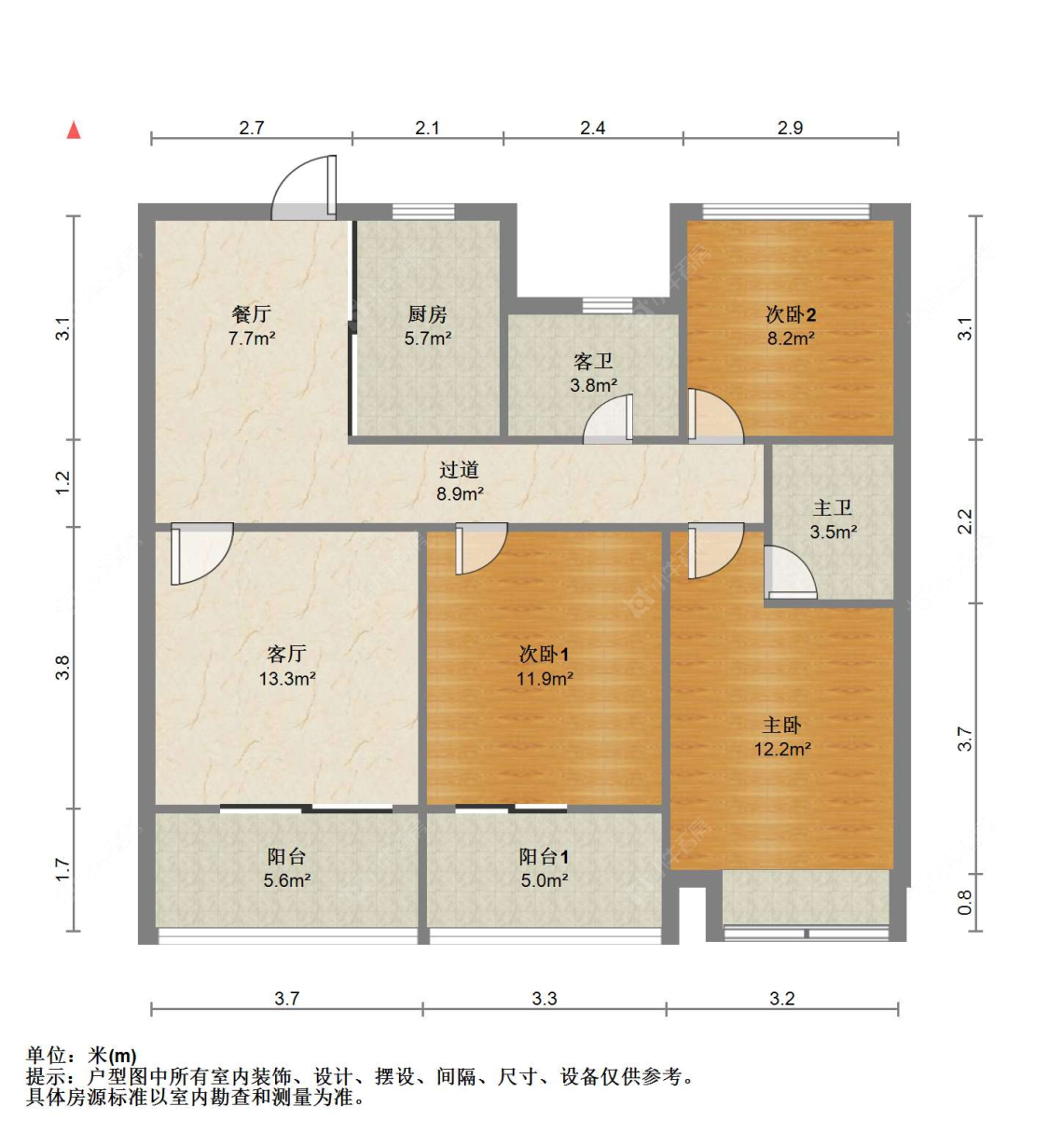 苏州翡翠公馆在售二手房源户型图_小牛看房