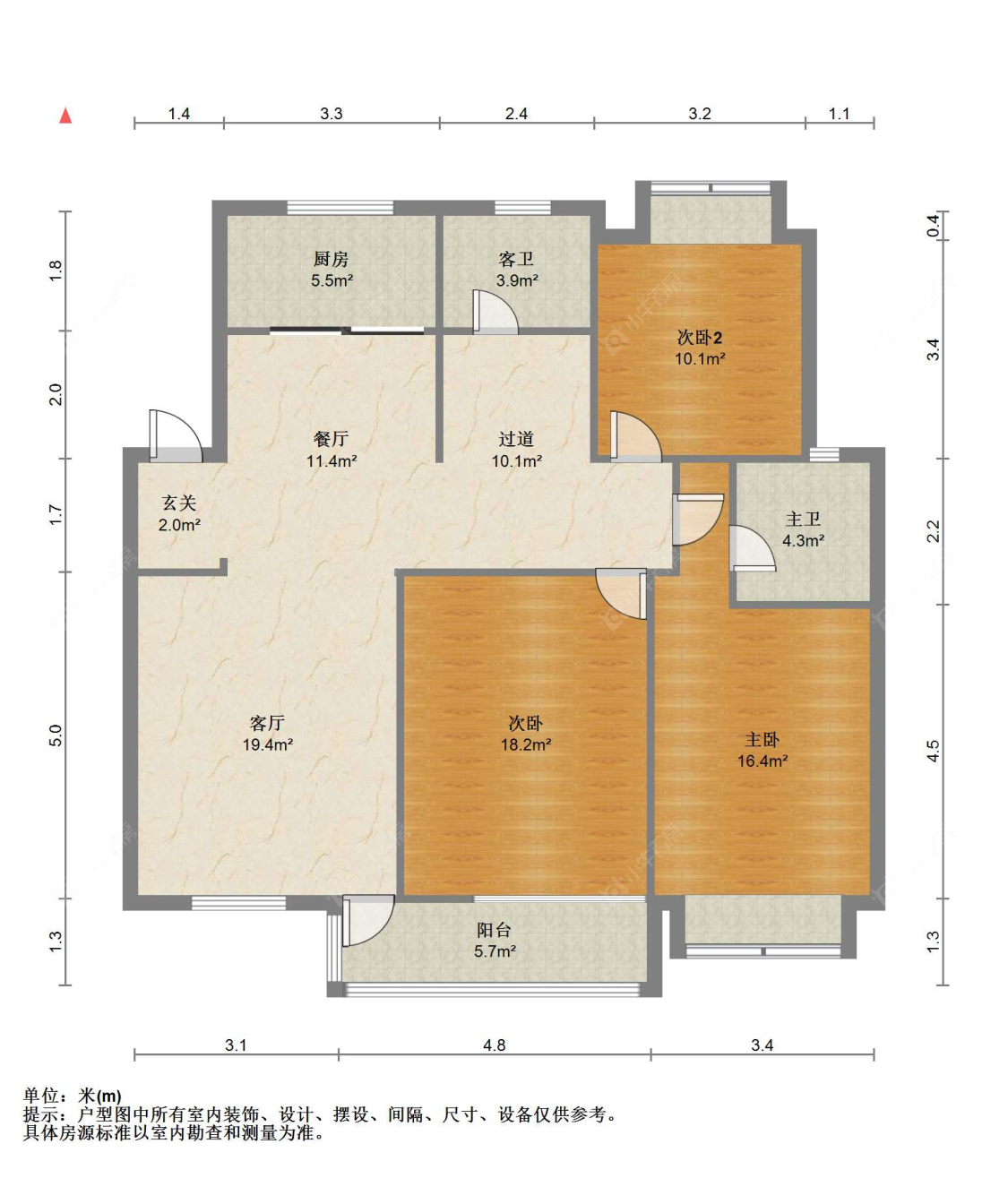 苏州百桥花园在售二手房源户型图_小牛看房