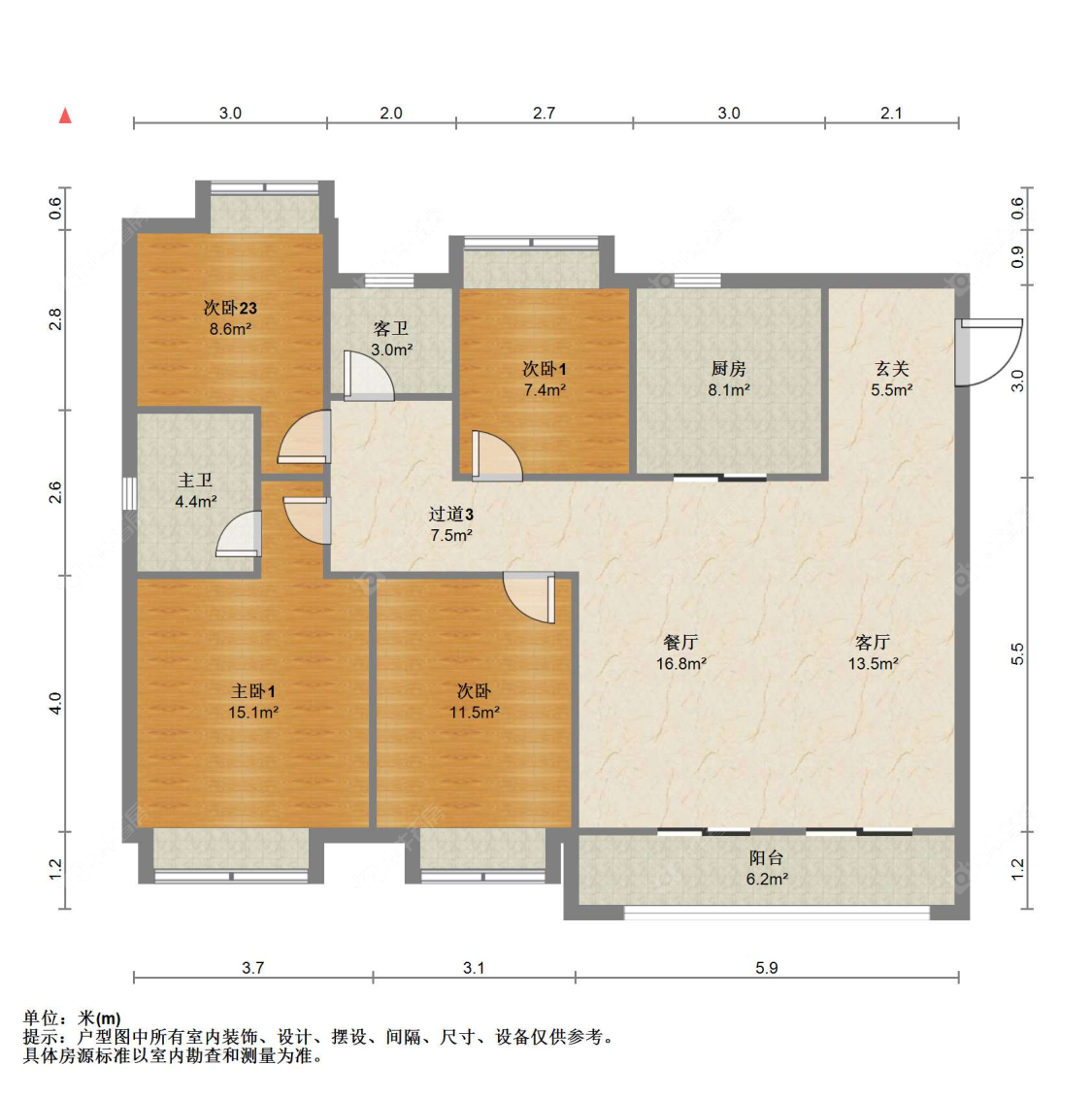 苏州万科公园大道在售二手房源户型图_小牛看房