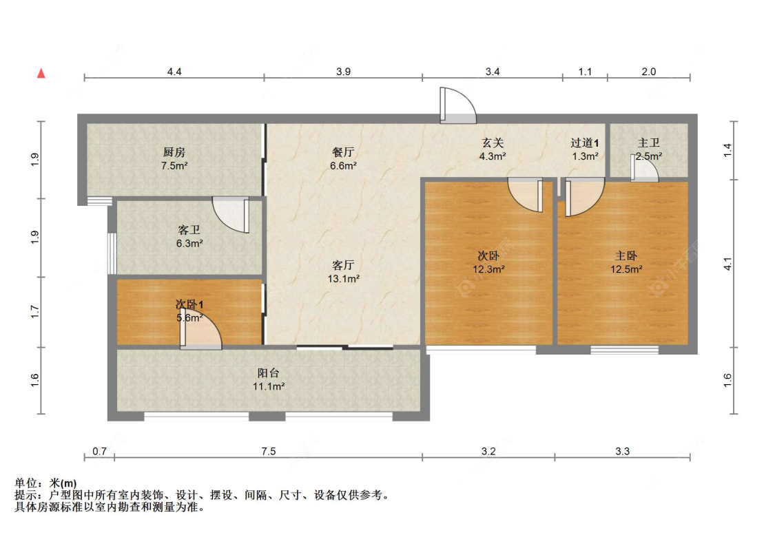 苏州金新城首府在售二手房源户型图_小牛看房