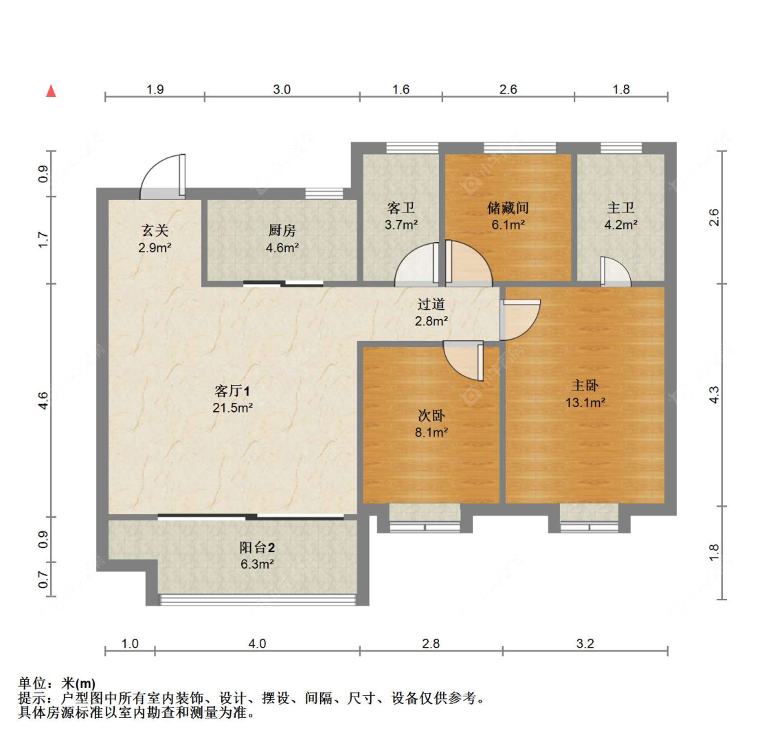 苏州万科公园大道在售二手房源户型图_小牛看房