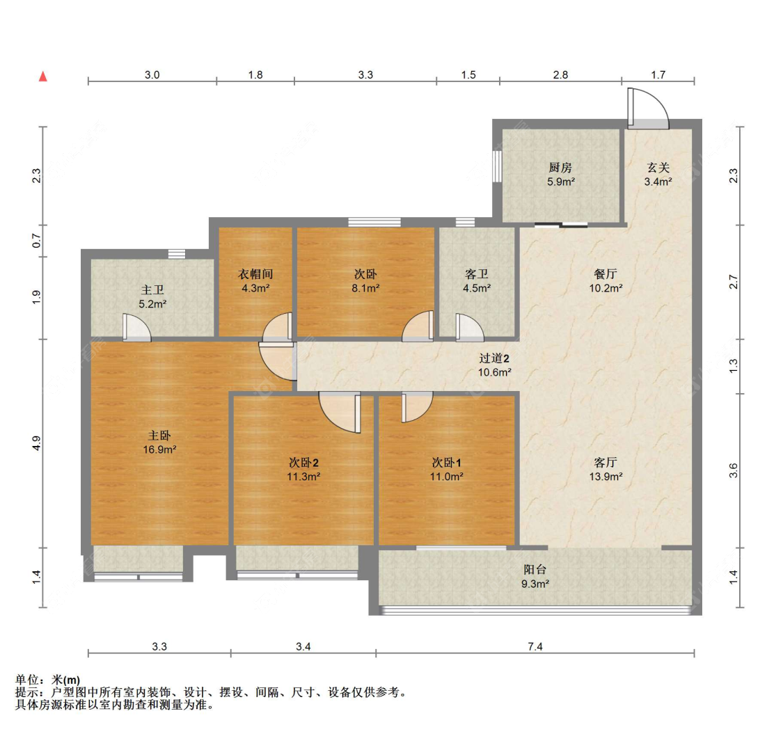 苏州金茂鸣悦棠前雅园在售二手房源户型图_小牛看房
