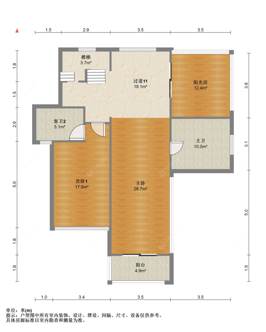 苏州荣盛锦苑在售二手房源户型图_小牛看房