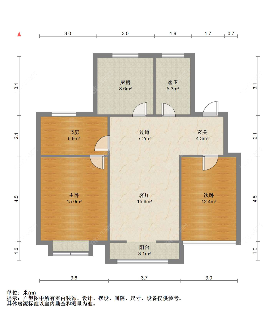 苏州百桥花园在售二手房源户型图_小牛看房