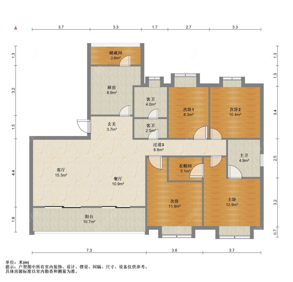 苏州观河锦园在售二手房源户型图_小牛看房