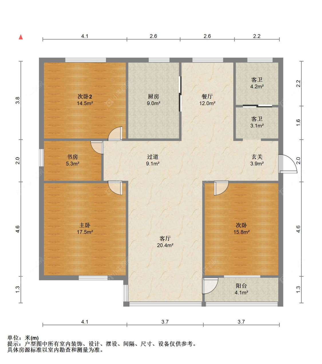 苏州梁丰花园在售二手房源户型图_小牛看房