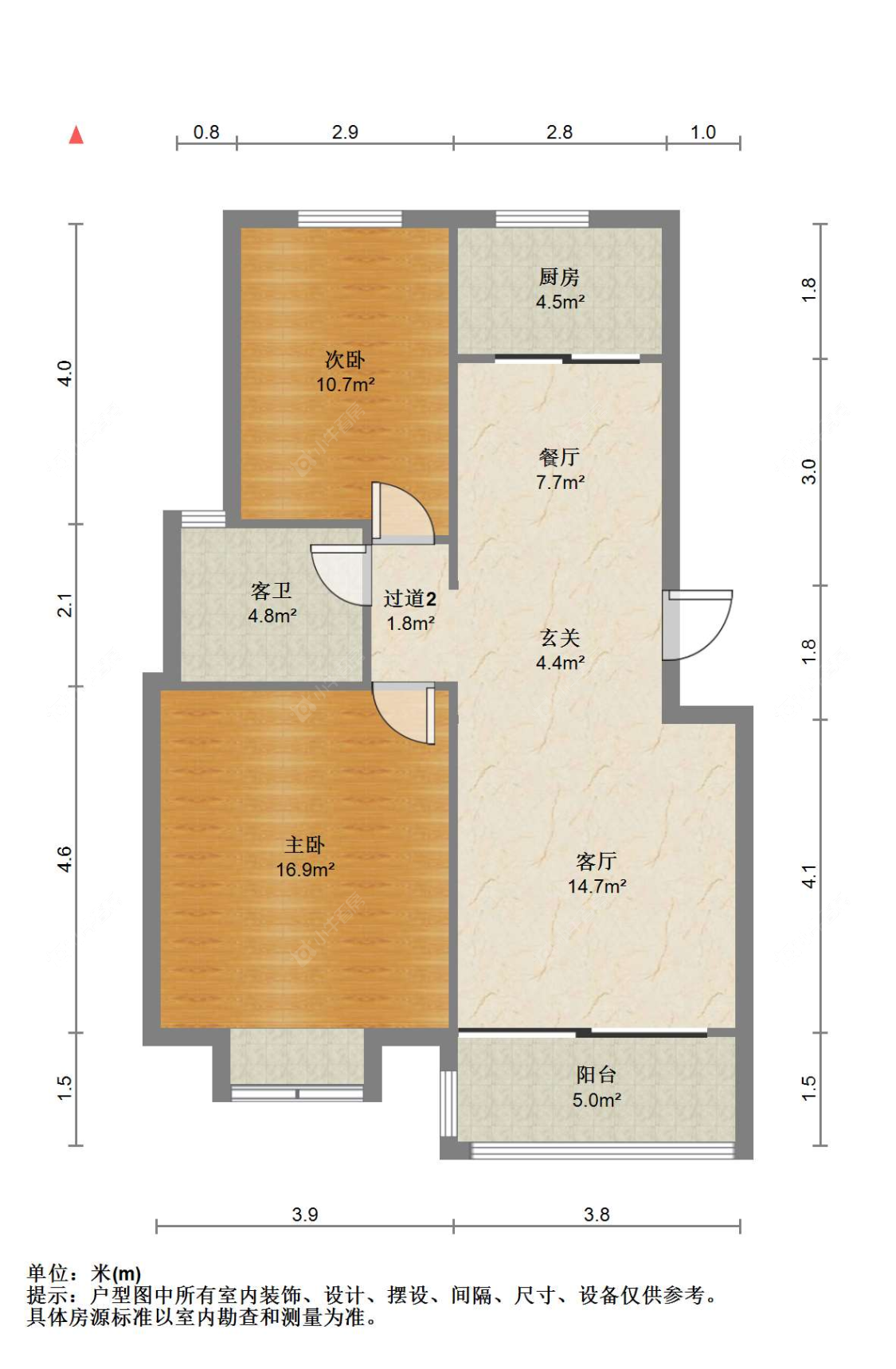 苏州七里庙小区一区在售二手房源户型图_小牛看房