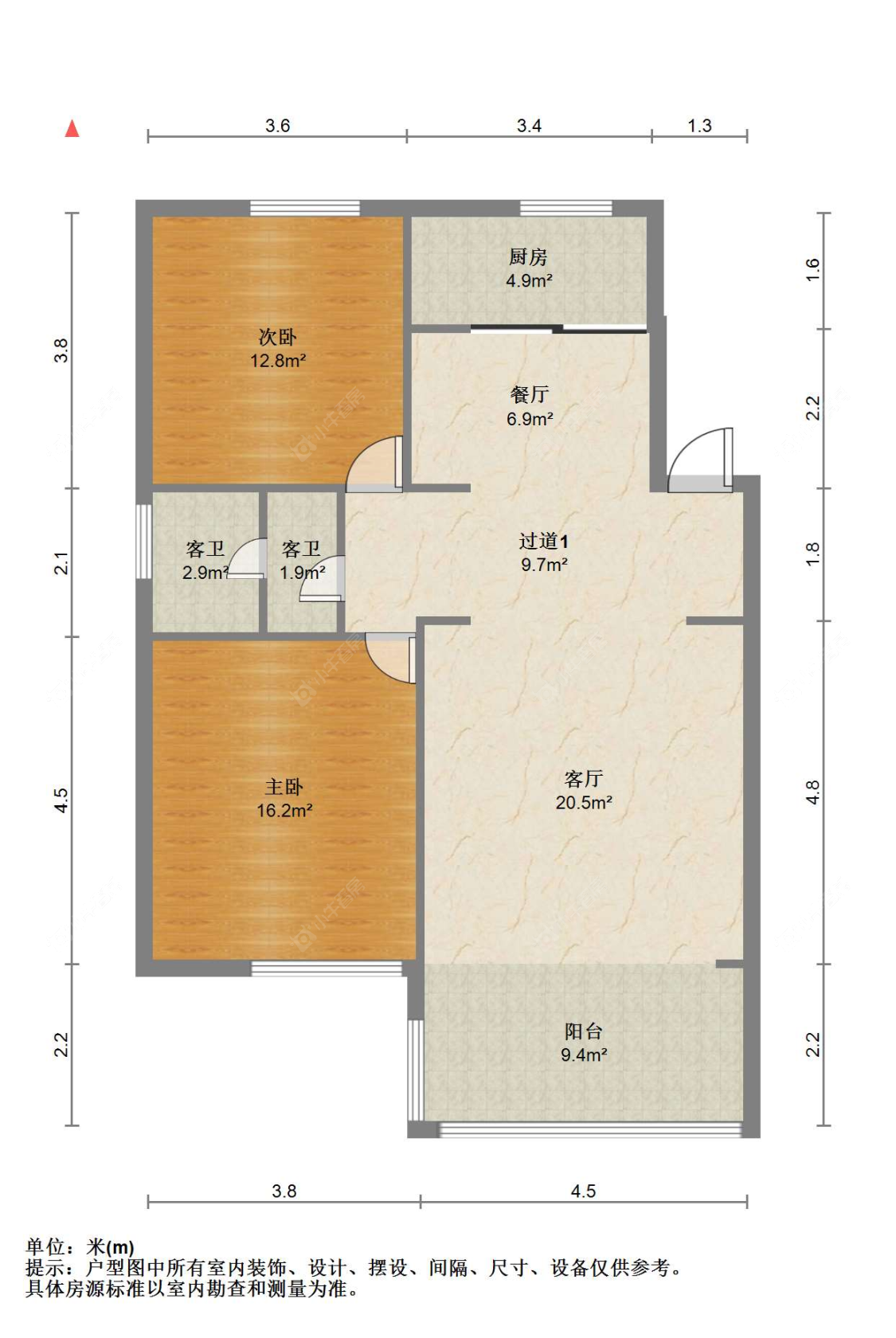 苏州城东花苑在售二手房源户型图_小牛看房
