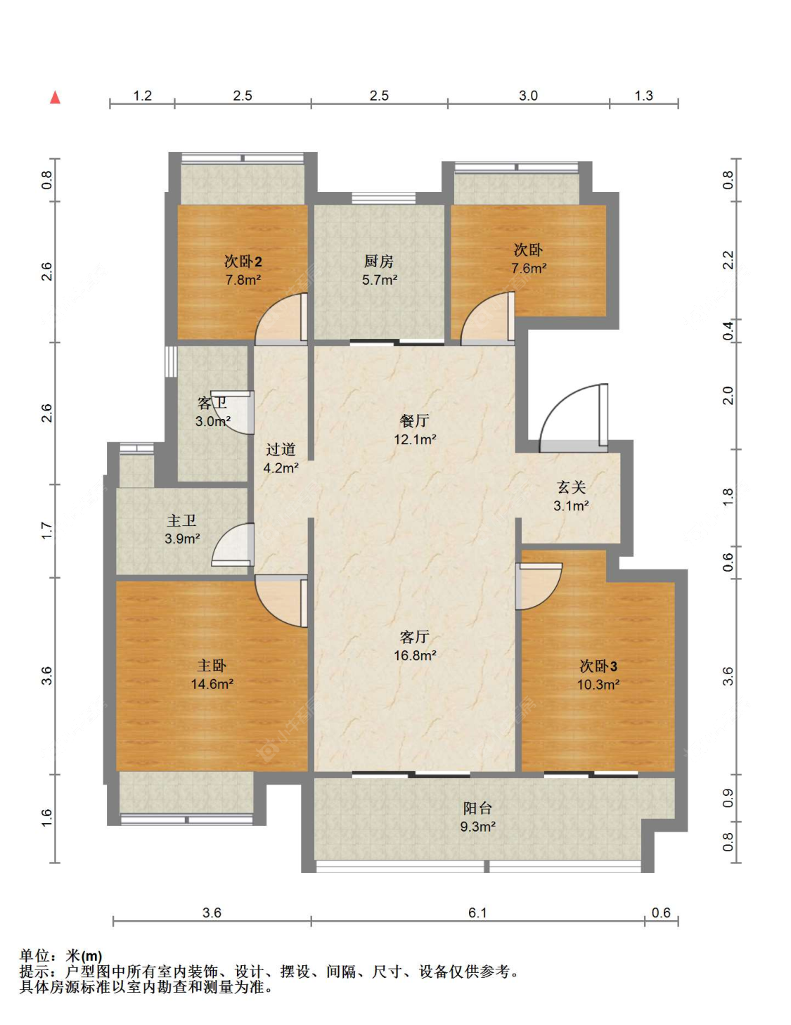 苏州锦鲤花园在售二手房源户型图_小牛看房