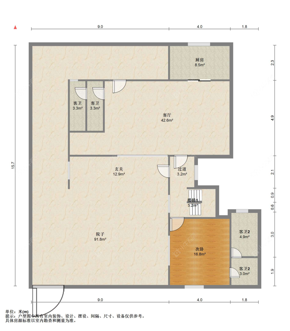 苏州世茂九溪墅(别墅)在售二手房源户型图_小牛看房