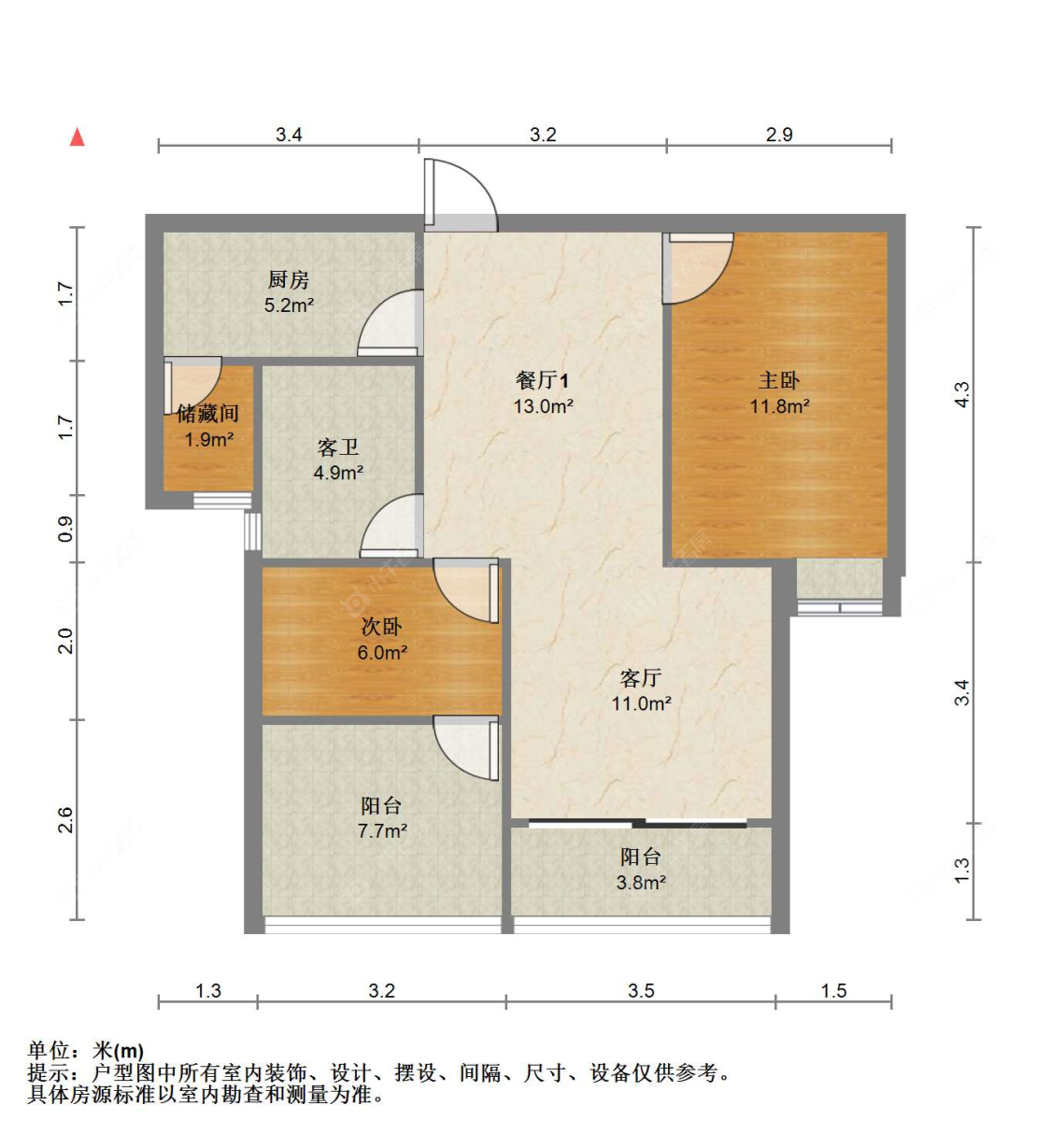 苏州中联铂悦在售二手房源户型图_小牛看房