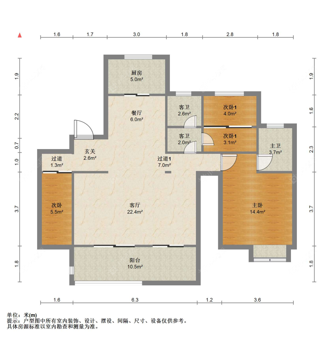 苏州金厦阳光经典花园在售二手房源户型图_小牛看房