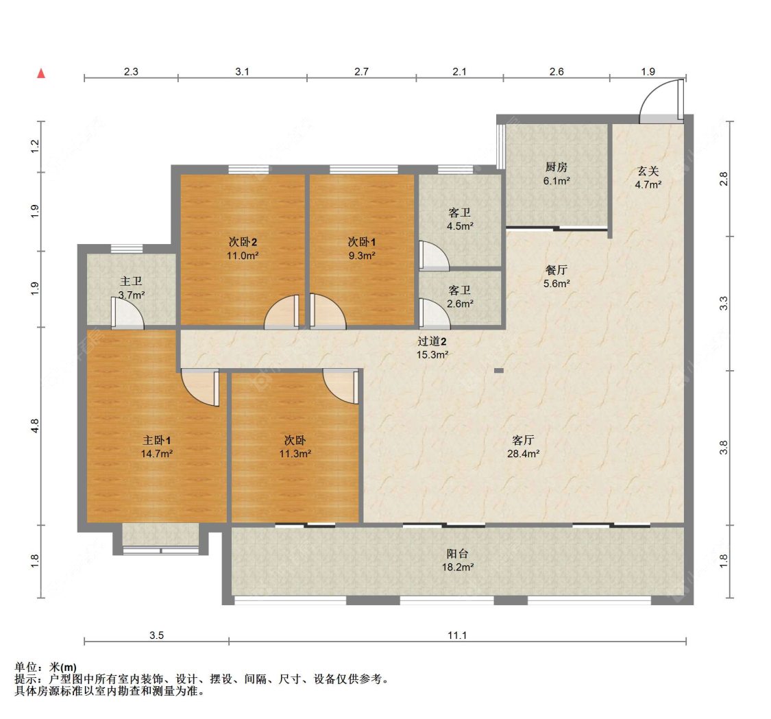 苏州翡翠公馆在售二手房源户型图_小牛看房