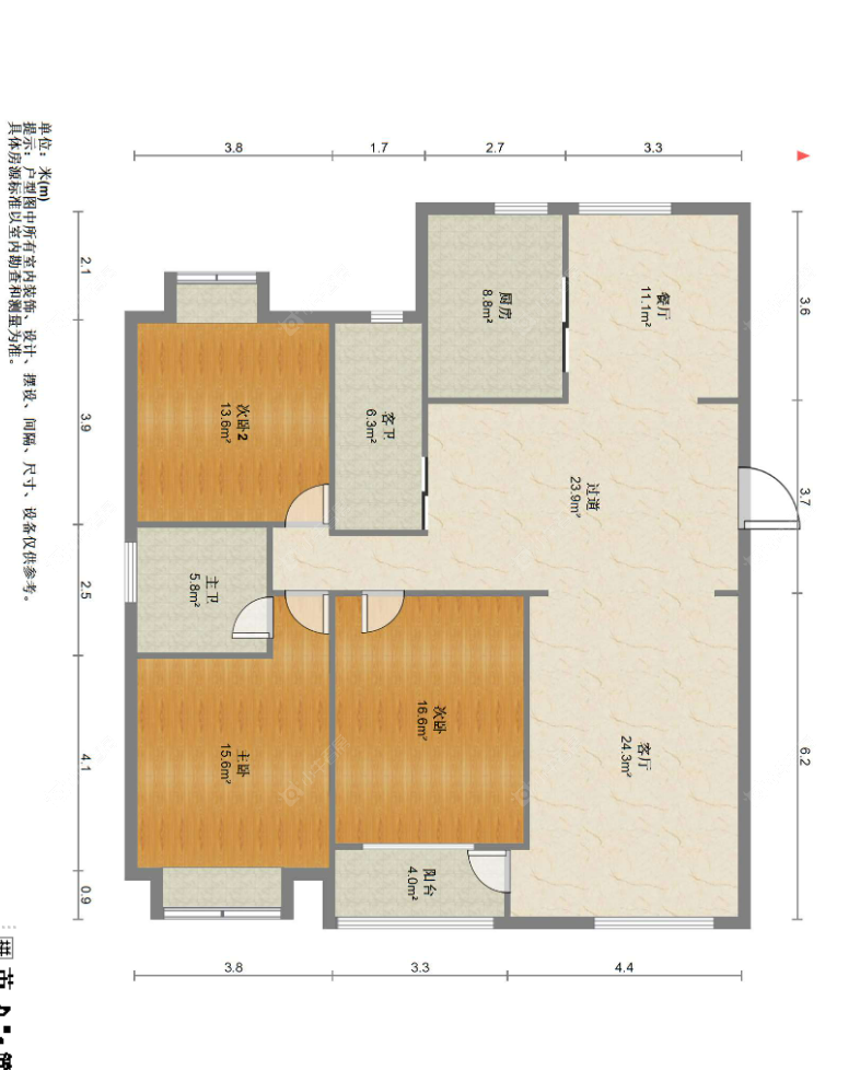 苏州东方明珠锦苑在售二手房源户型图_小牛看房