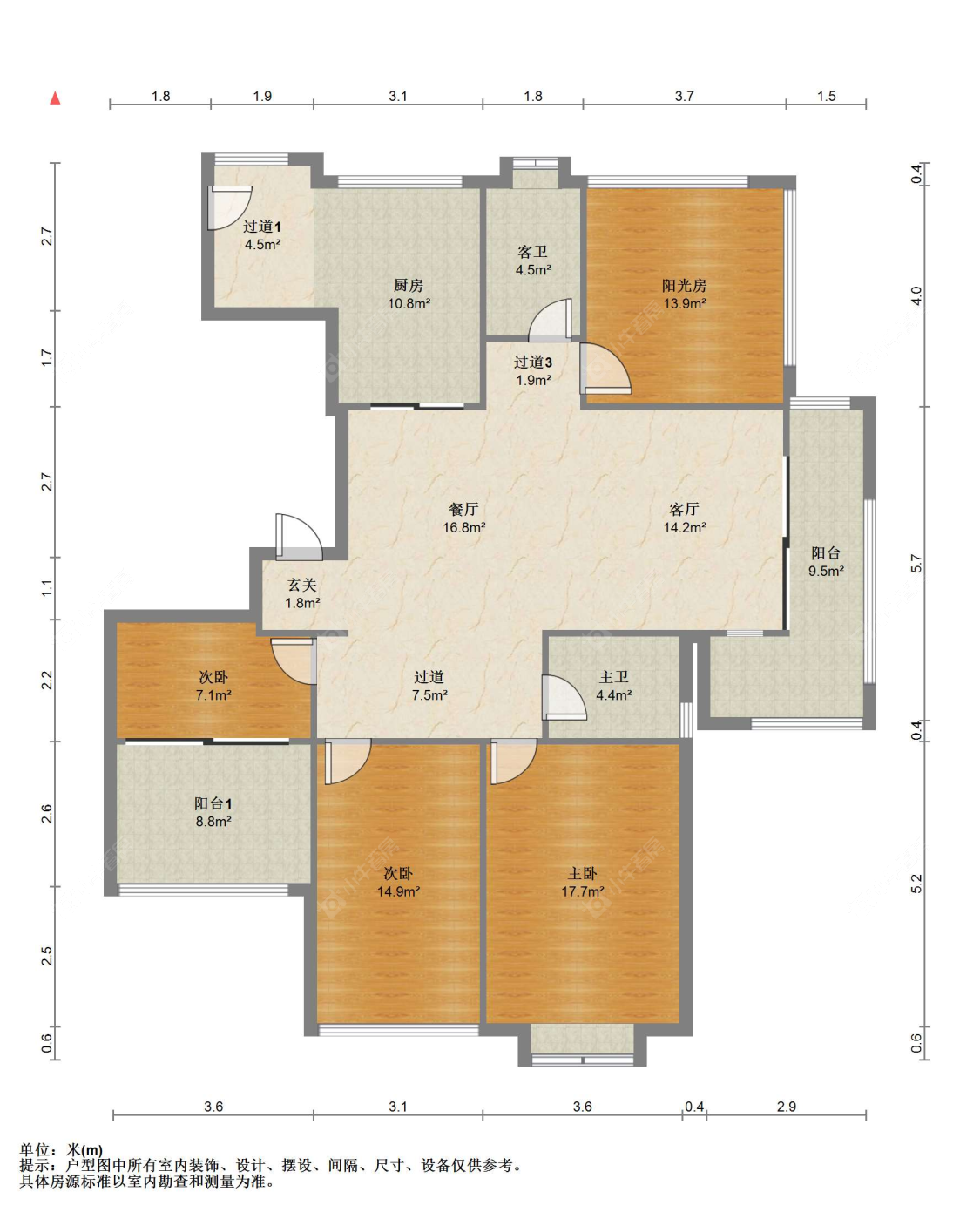 苏州美辰壹号在售二手房源户型图_小牛看房