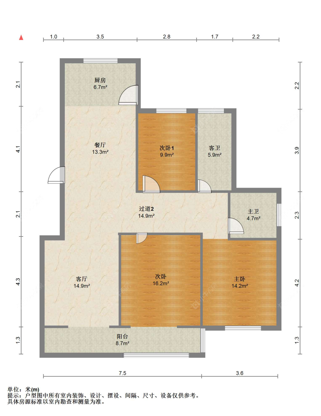 苏州章卿小区在售二手房源户型图_小牛看房