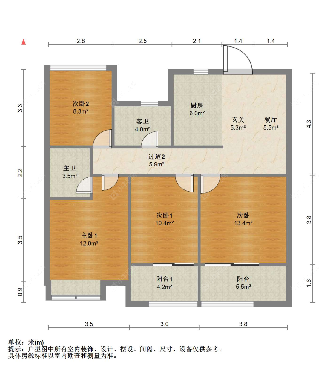 苏州翡翠公馆在售二手房源户型图_小牛看房