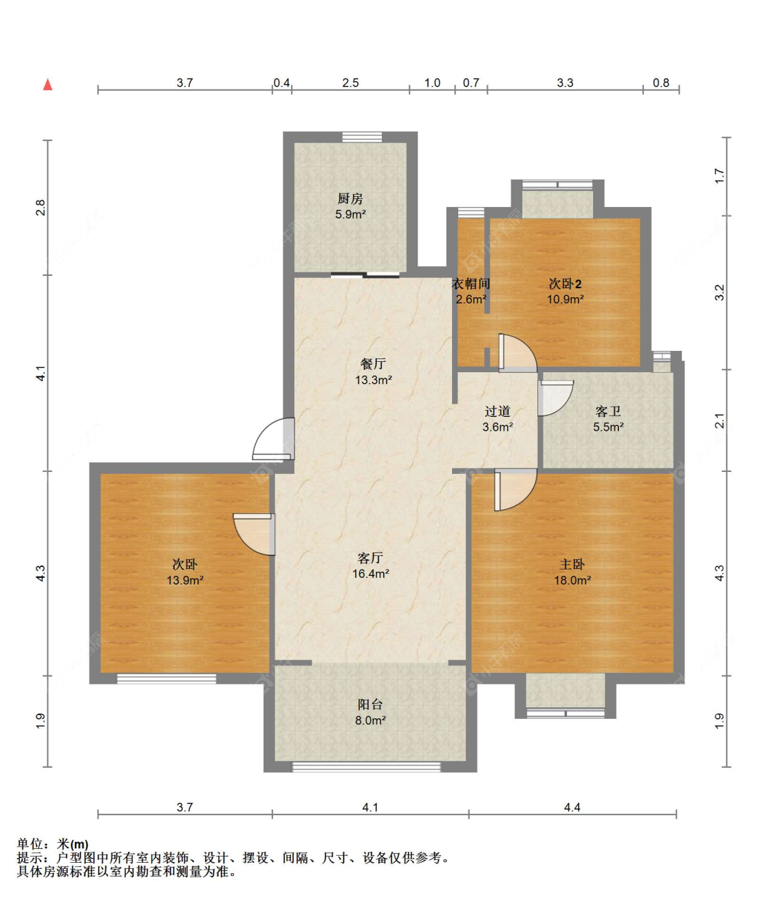 苏州阳光水岸在售二手房源户型图_小牛看房
