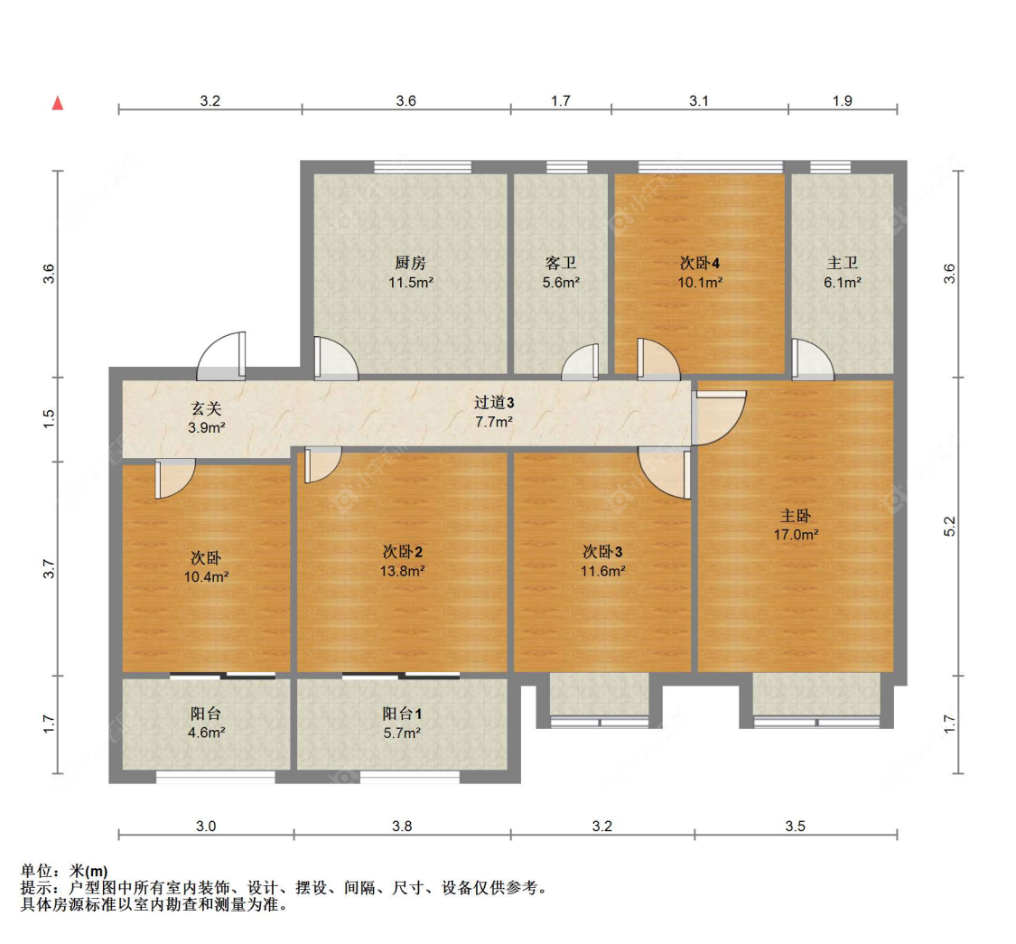 苏州翡翠公馆在售二手房源户型图_小牛看房