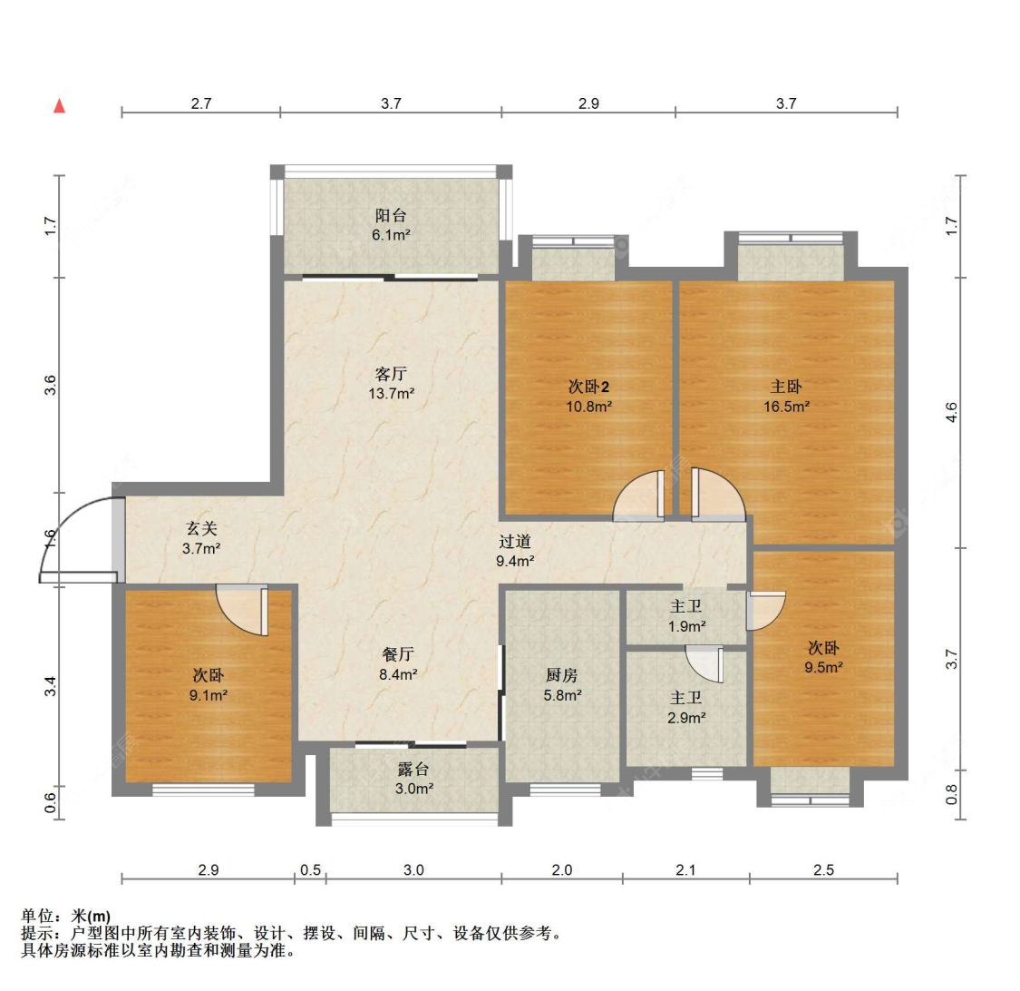 苏州碧桂园水蓝湾在售二手房源户型图_小牛看房